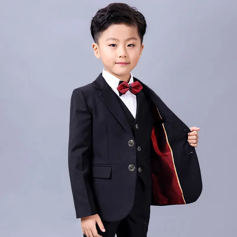 韩版儿童小西装套装花童外套主持人男孩礼服大童宝宝男童西服小孩
