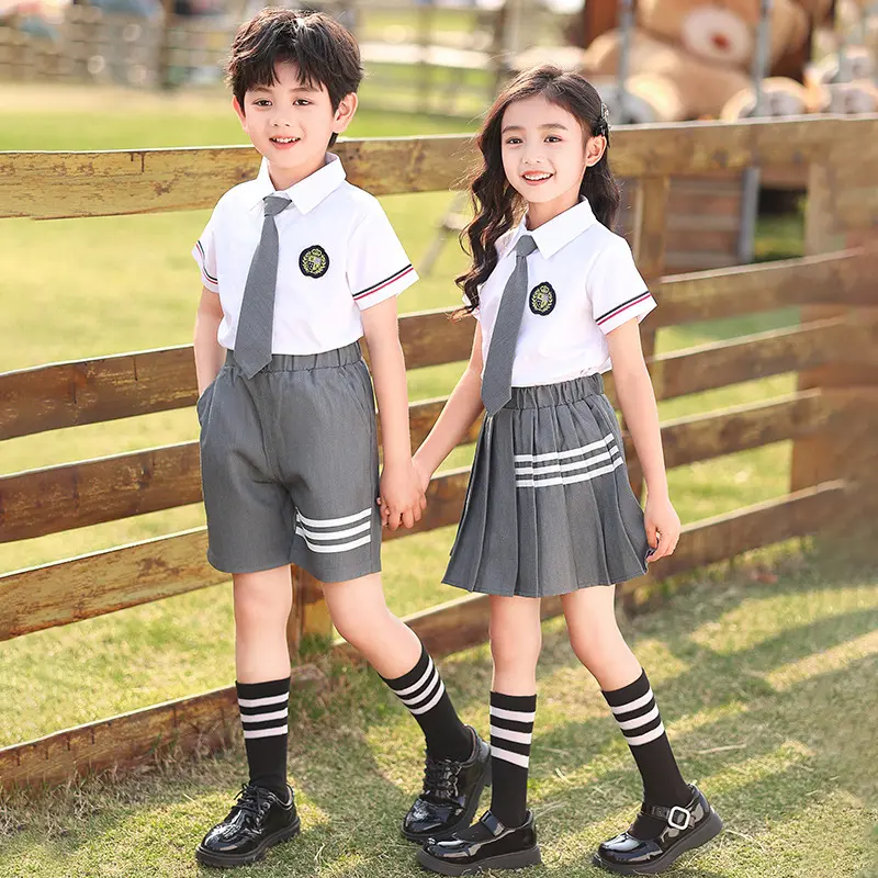 小学生校服夏装幼儿园园服两件套
