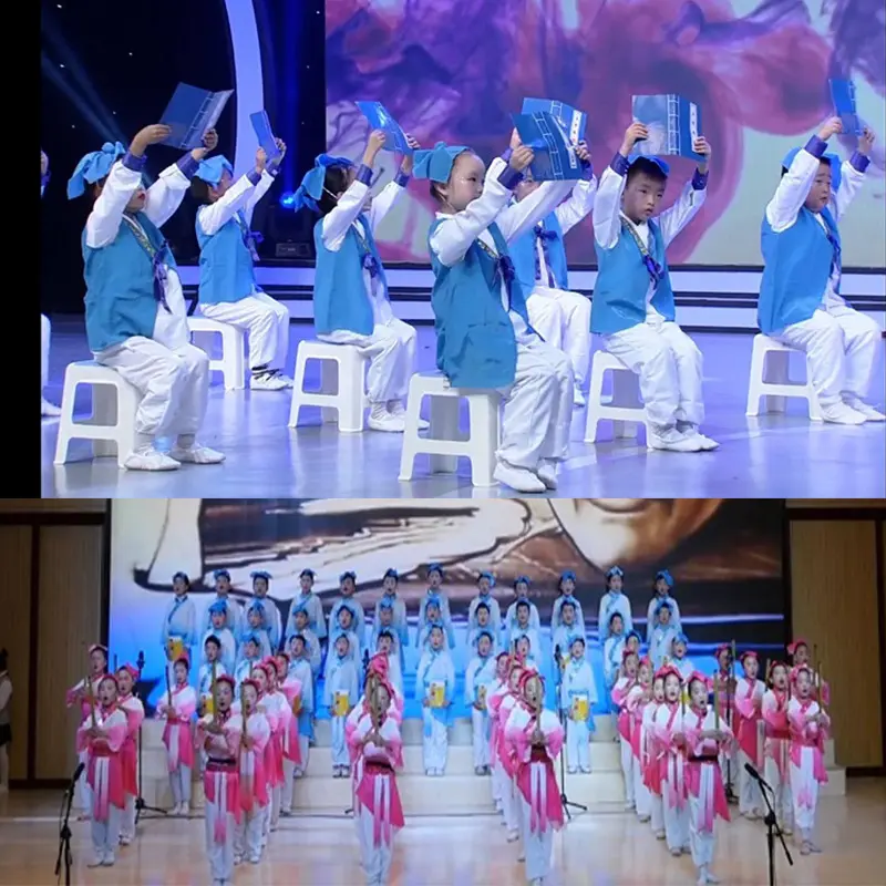 儿童古装汉服国学服男童朗诵表演