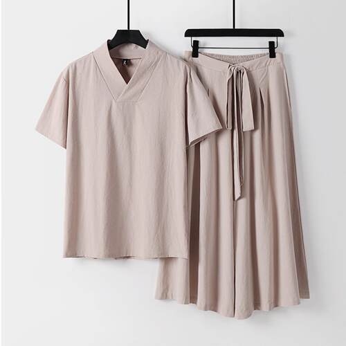 中国风禅意茶服居士套装唐装汉服