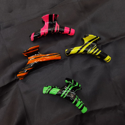 韩国新款荧光色醋酸抓夹 后脑勺盘发发抓 网红复古气质鲨鱼夹头饰