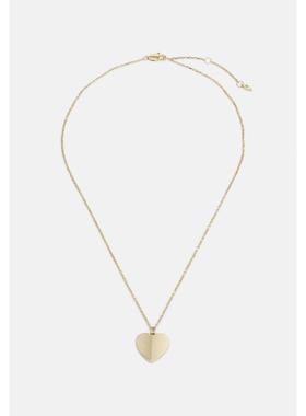 Fossil/化石女士金黄色不锈钢 polishing 锁扣项链 cm 附cm延长链
