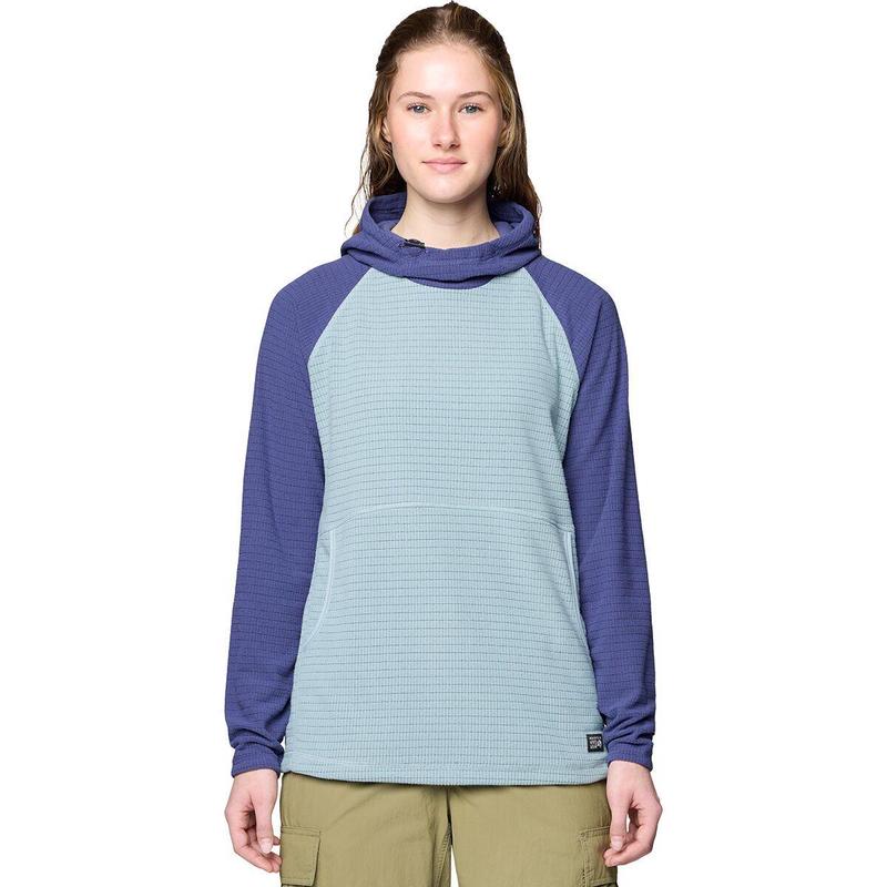 Mountain hardwear山浩女士抓绒衣保暖透气快干连帽衫高领长袖