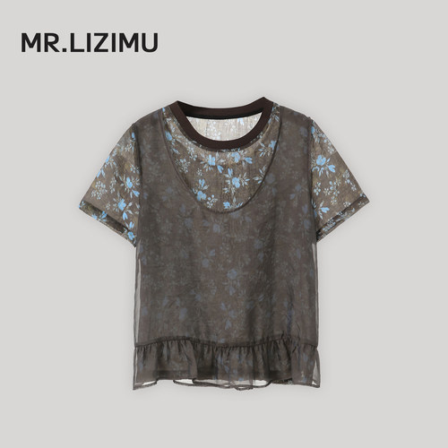 休闲短袖衬衫女百搭洋气上衣小衫