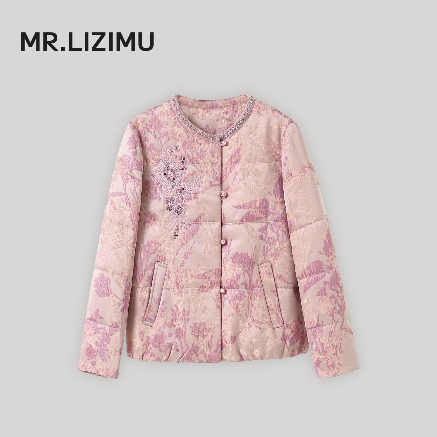 李子木先生刺绣国风高级感棉服女2025冬百搭洋气羊毛内胆棉衣外套