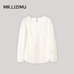 宽松显瘦百搭洋气上衣小衫 新款 女2026春季 李子木先生休闲蕾丝衬衫