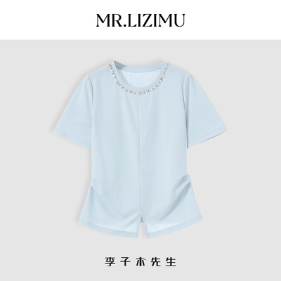 2025新款短袖T恤女正肩圆领显瘦