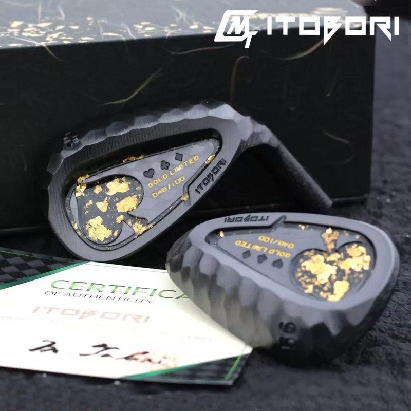 正品一刀雕ITOBORI金箔限量高尔夫挖起杆礼盒52度56度送人定制款