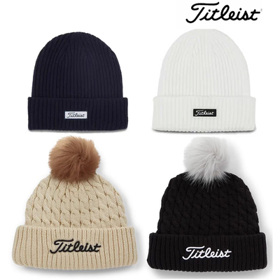 正品Titleist泰特利斯高尔夫冬天毛线帽冬天抗寒护耳防风男女球帽