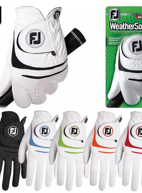 正品FootJoy高尔夫男士手套WeatherSof FJ 防滑透气耐磨golf手套