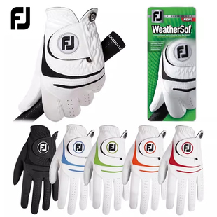 正品FootJoy高尔夫男士手套WeatherSof FJ 防滑透气耐磨golf手套