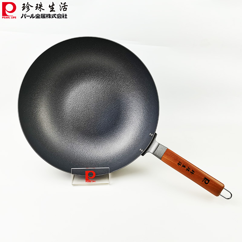 日本珍珠生活窒化铁锅不易粘炒锅