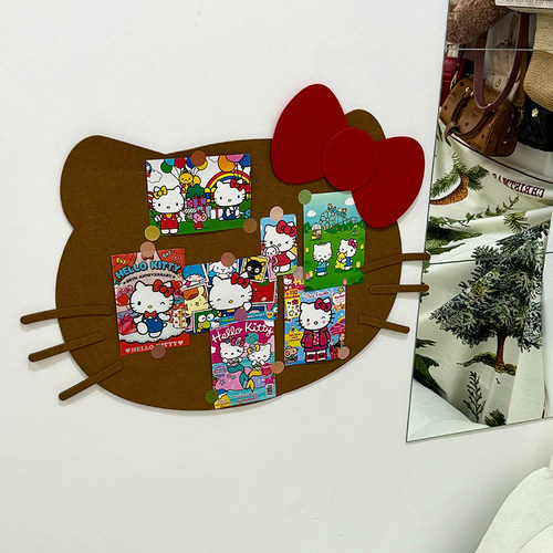 布置板墙个毛毡【装饰照片hellokitty快递贴的】墙壁新家展示100