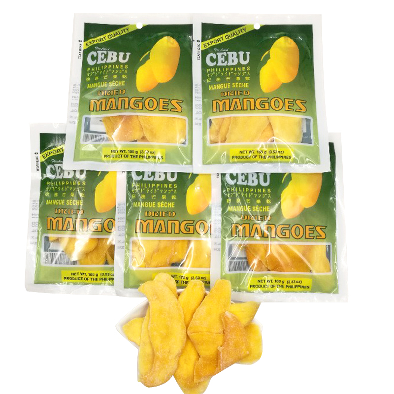 菲律宾进口宿务芒果干100gx5袋 CEBU休闲 零食蜜饯果脯500g包邮