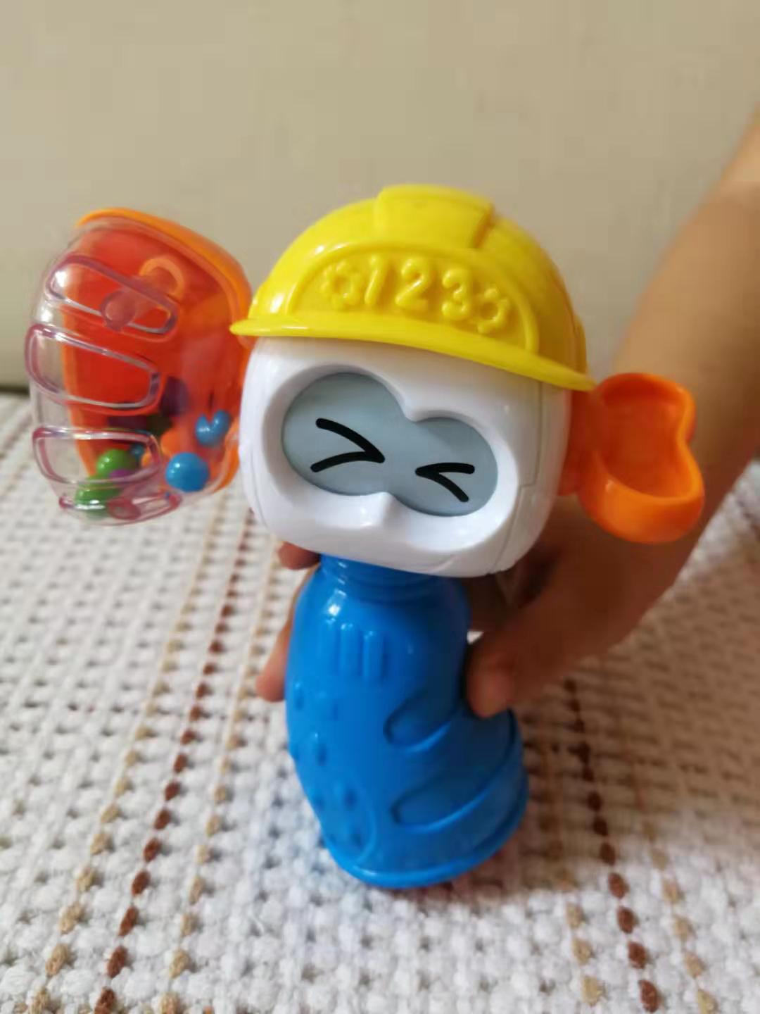 英纷婴幼儿摇铃6-12-18个月手拨球手转耳朵不同表情益智玩具