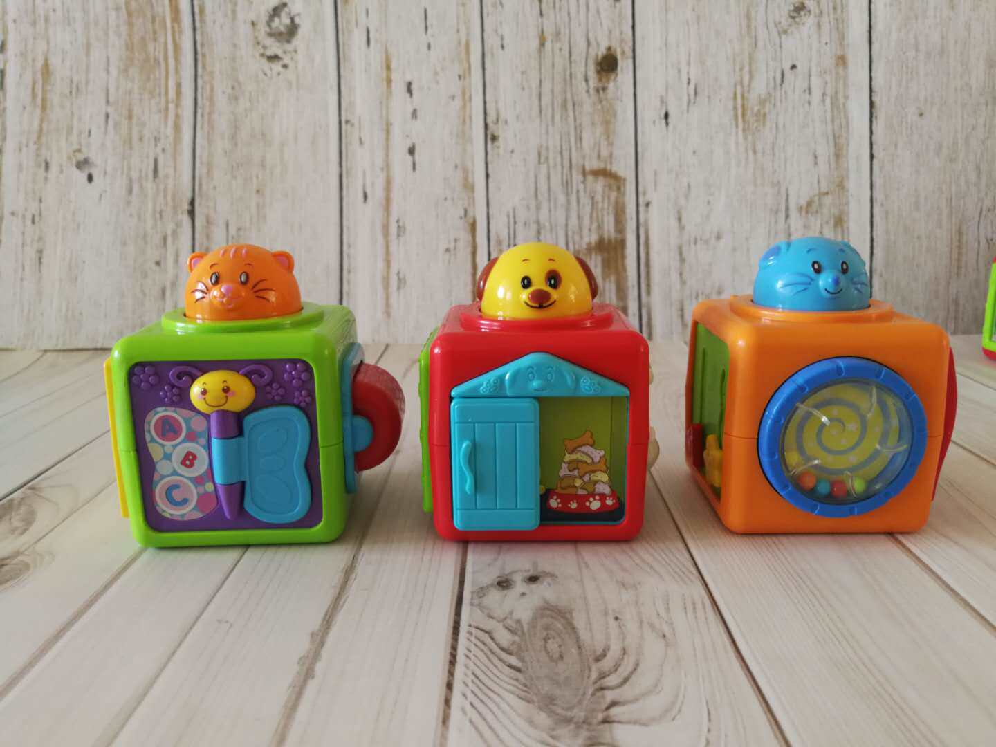 出口叠叠积木音效叠叠方块三个装两个装动物叠叠乐码高高周岁儿童