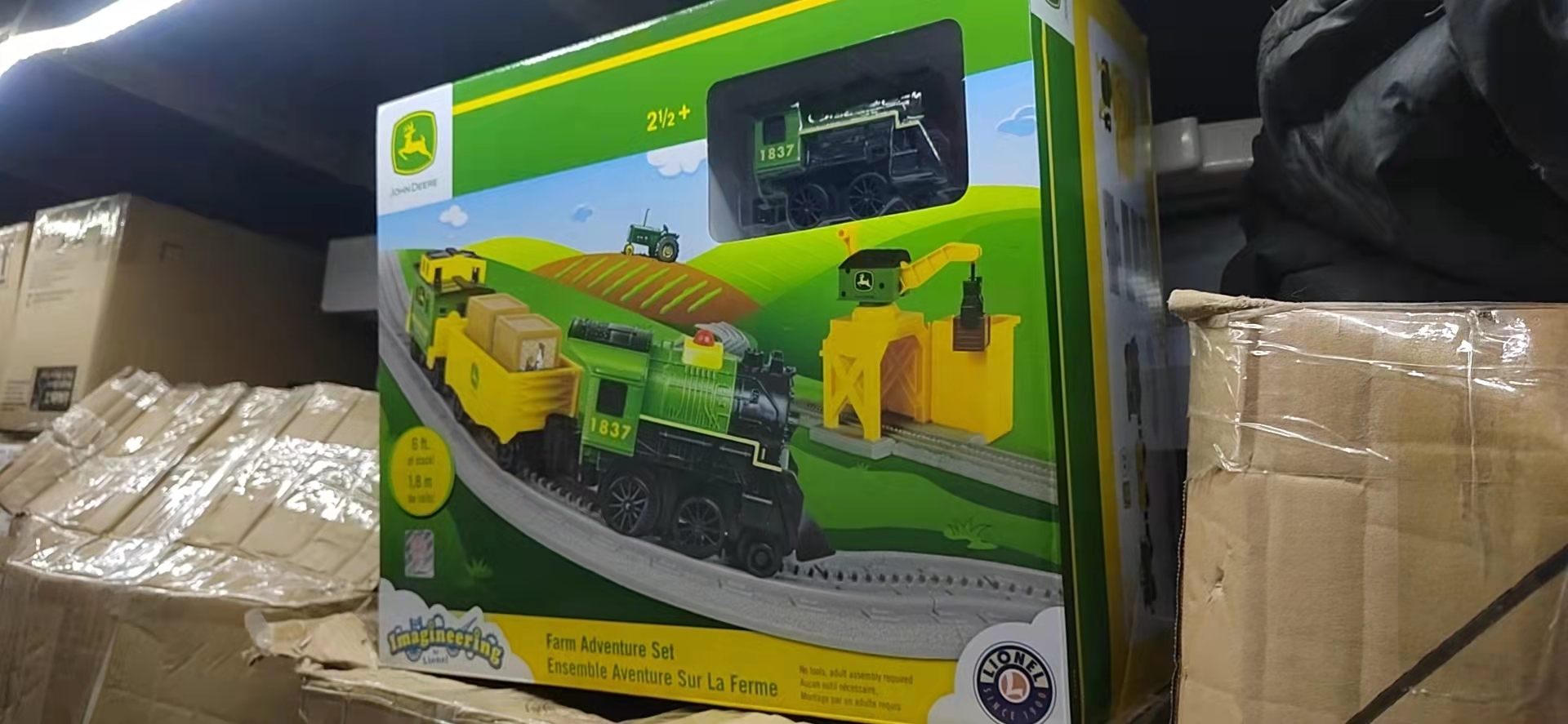 约翰迪尔电动火车男孩玩具