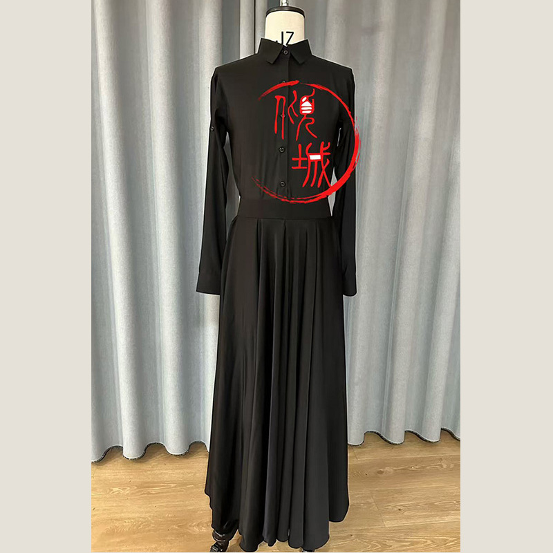 黑色舞蹈服装现代舞表演出服艺考定制表演服练功服量身定做