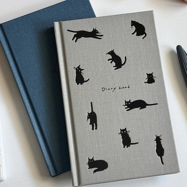 小红书2026年布面周计划手账本