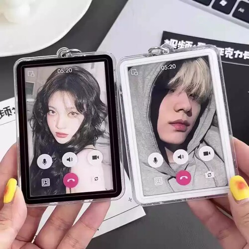 视频通话亚克力清透3寸卡套挂件