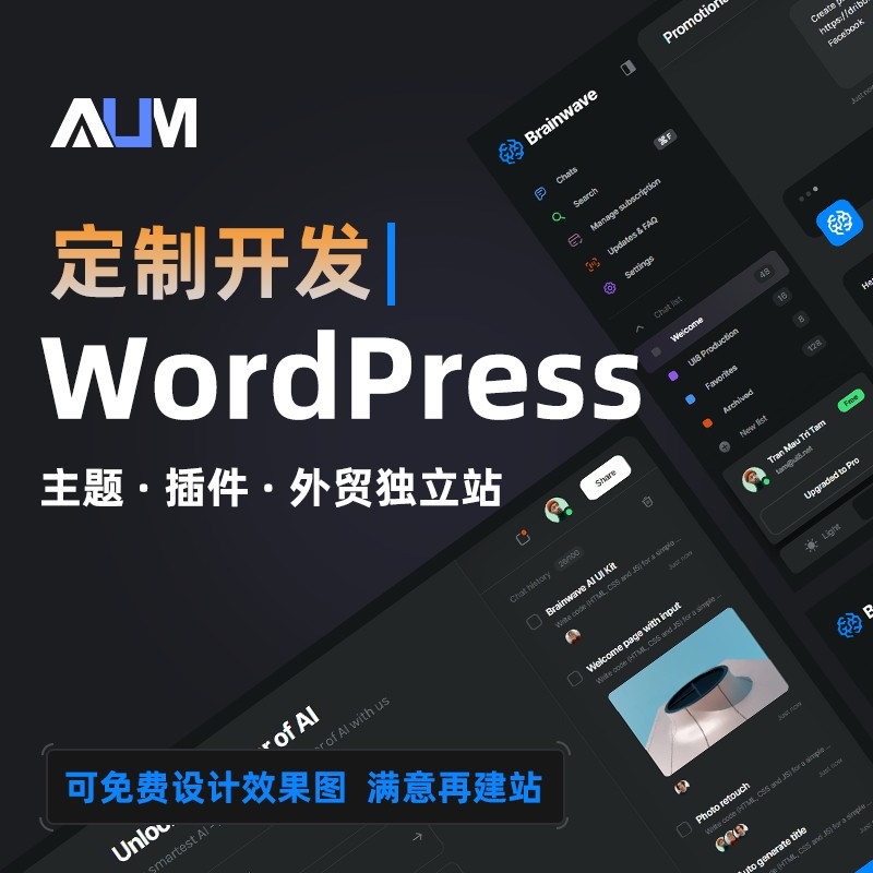WordPress开发定制网站搭建wp主题插件页面美化网站网页外贸独立
