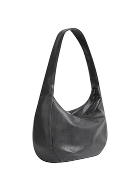 【白敬亭同款】PURE2(PURESQUARE) 水洗斑驳斜挎打褶皮质流浪包