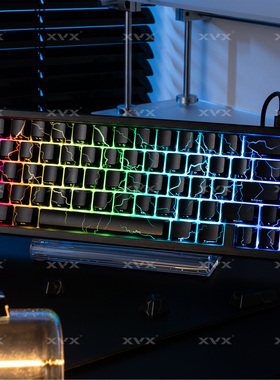 XVX 闪电纹2.0键帽IMD工艺侧刻图案透光客制化机械键盘帽woting60