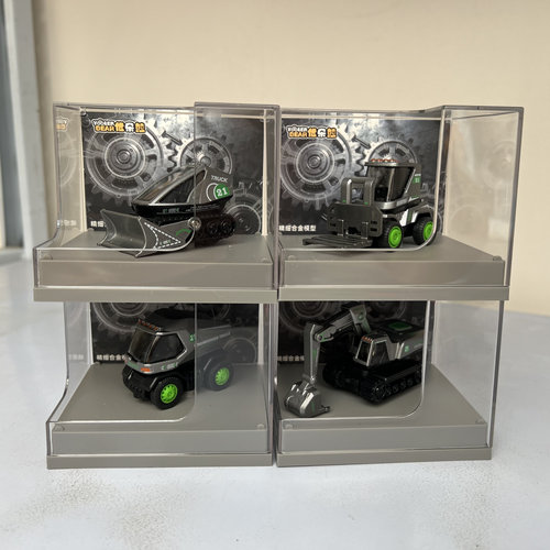 酷炫潮格舱解压回力合金工程车
