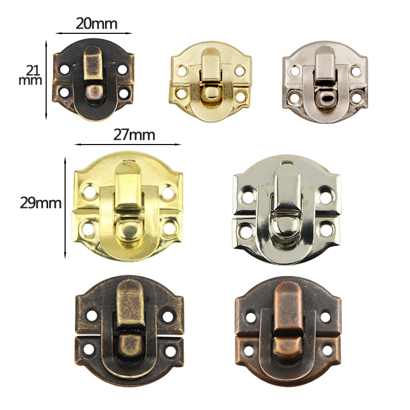 元宝扣箱包扣配件装饰小搭扣包装盒木盒锁扣礼盒扣锁