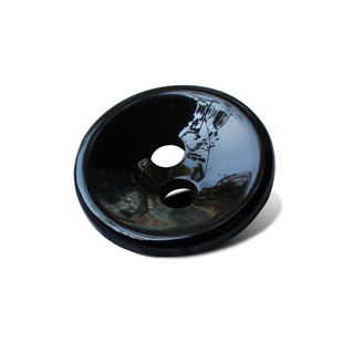 亮黑色高档羊绒大衣纽扣毛呢大衣扣子男女风衣外套圆形两眼纽扣