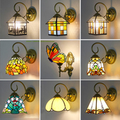 欧式 田园地中海卧室单头壁灯 LED镜前灯卫生间床头过道美式