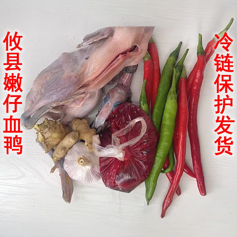 攸县血鸭麻土鸭永州血鸭特产放养雁鸭水鸭整只新鲜现杀攸县特产