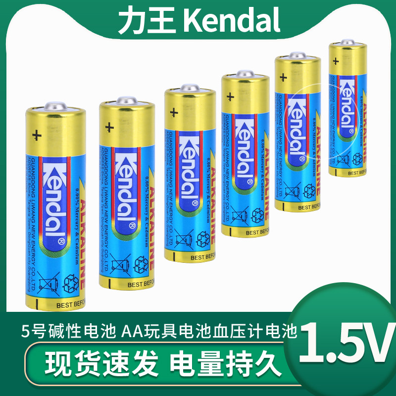 6粒包邮Kendal力王5号碱性电池LR6 AM3 AA1.5V玩具电池血压计电池