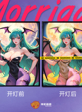 【黑科技带灯】莫莉卡装饰画光导变换画带框画