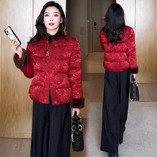 新中式国风冬装厚外套棉衣女2025新款羽绒棉服爆款今年流行棉袄子