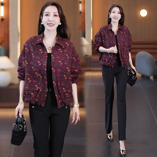 早春印花衬衫短外套女春装2026新款今年流行爆款夹克超火减龄上衣