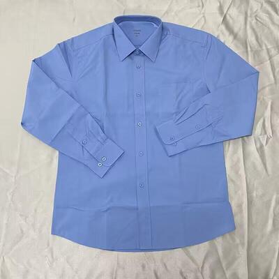 正品制式天蓝色空衬衣长袖内衬商务职业办公衬衫男士工作劳保服装