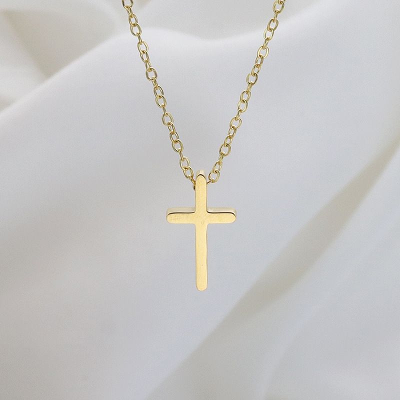 十字架S925纯银项链女韩版轻奢小众冷淡风锁骨链感ins项饰