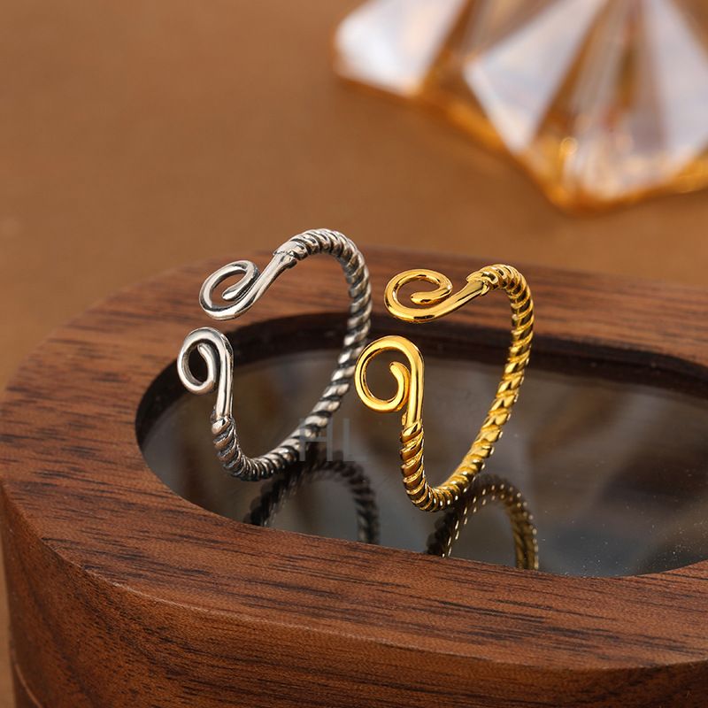 925纯银黑悟空开口戒指女轻奢高级感个性简约紧箍咒情侣对戒饰品