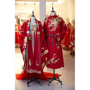 【出租】唐制汉服婚服重工大袖女款出租汉服婚服中式婚礼凤冠霞帔