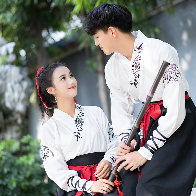 情侣古装出租高中成人礼毕业拍照摄影舞台演出走秀武侠风改良汉服
