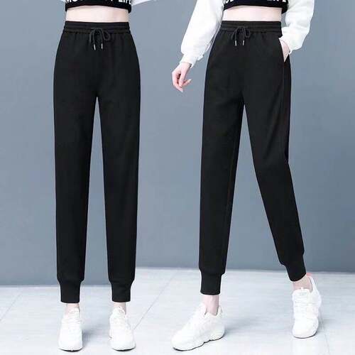 大码哈伦裤宽松运动九分裤