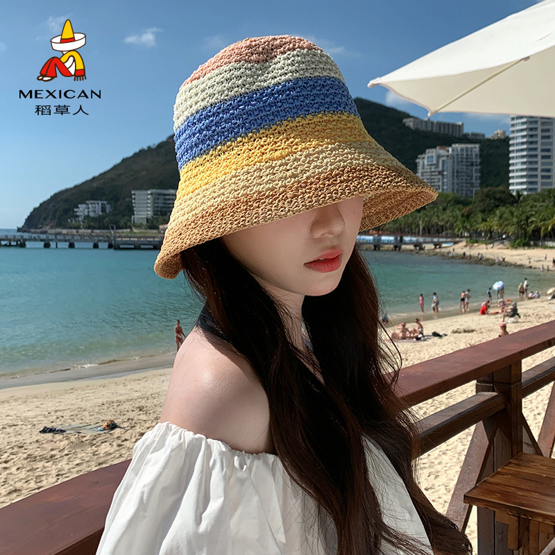 稻草人遮阳防晒帽子女士夏季新款