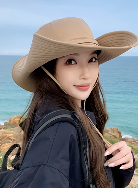 西部牛仔登山帽防晒徒步露营钓鱼