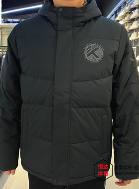 安踏KT羽绒服男2024冬新款运动保暖防风防泼水连帽上衣152441911
