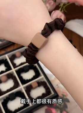 高弹力头绳发圈小肠磨砂圆球方块韩版简约轻奢风东大门扎头发橡皮