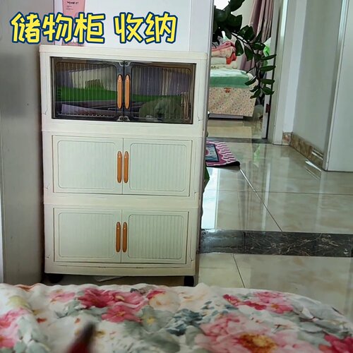 高颜值储物柜家用多层收纳柜儿童衣物客厅杂物整理柜子可移动同款