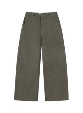 RANDOMHOKER 男女同款水洗复古裁片拼接低腰弯刀直筒工装裤