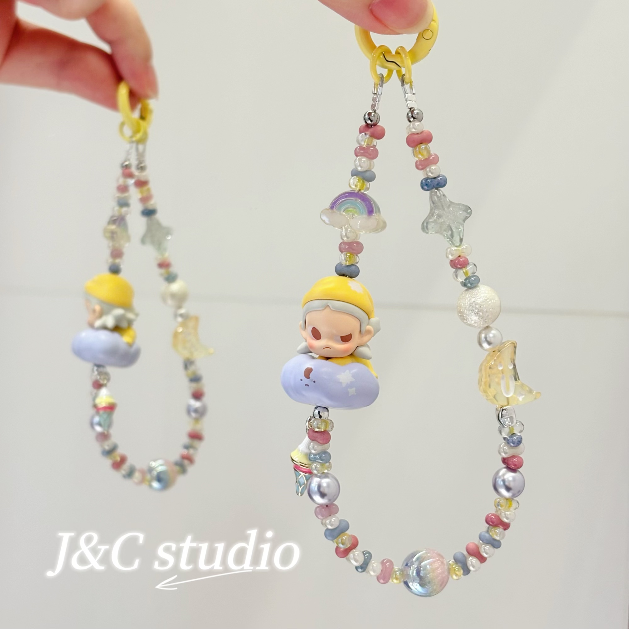 正版晚安夜空zsiga萌粒diy手机链玻璃花生珠挂绳包包钥匙扣礼物