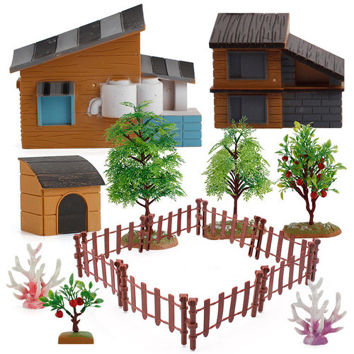 仿真桌面微景观农场模型摆件房屋